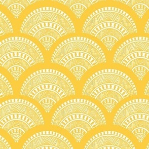 Bright Yellow Decorative scallop