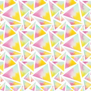 Primary Pigment Triangles on White