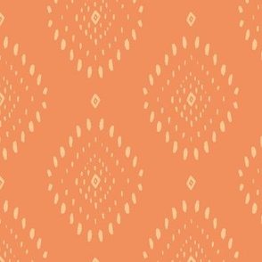 Textured Diamond / western desert / summer peach and orange