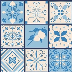 Santa Barbara Spanish Revival Tile in Blue