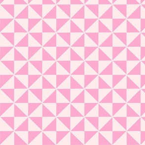 Pink and white tiles