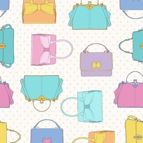 handbags_ yellow dot background