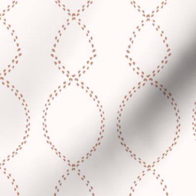 Parlour abstract dotty twirl wallpaper in clay