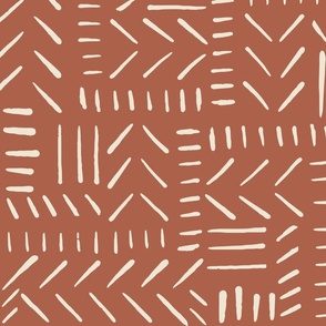 Santa Barbara Tribal in Terracotta  • Organic Geometric