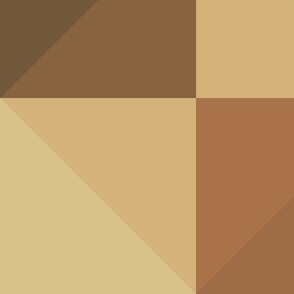 (12" sq) urban desert diamond check copper | checker checkerboard  | retro brown, bronze, burnt orange, mustard citrine yellow | large scale