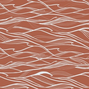 California Waves in Calming Terracotta