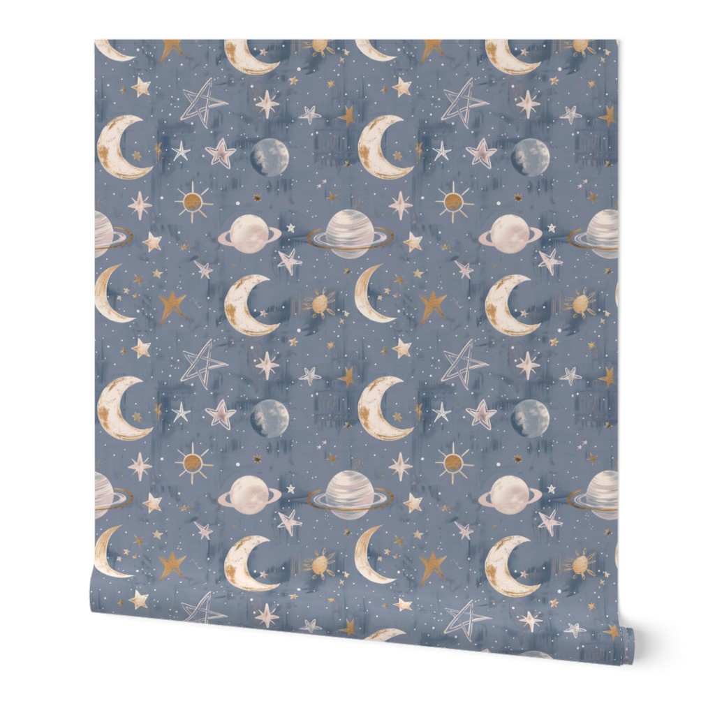 Starry Night Whimsy: Celestial Bodies & Cosmic Dust