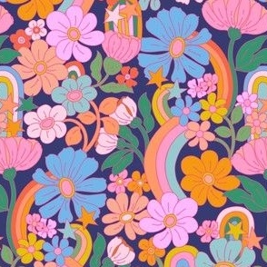 Penny Floral - Navy Fabric - Small