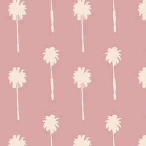 Santa Barbara Palm Trees in Dusty Rose