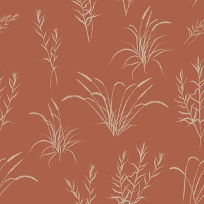 California Grassland in Terracotta