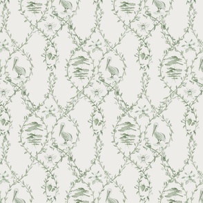 Louisiana Toile - Sage