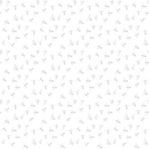 Honey Bees pale grey on white