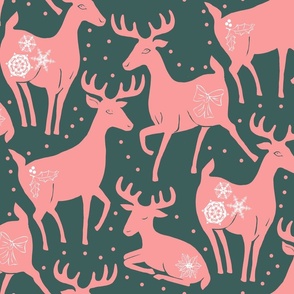 reindeer-pink-on-green