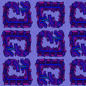 four_mayan_snakes blue