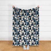 Abstract Chequered Squares - Airforce Blue