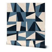 Abstract Chequered Squares - Airforce Blue