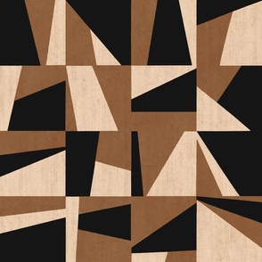 Abstract Chequered Squares - Rust Orange