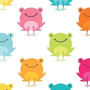 fun bright frogs