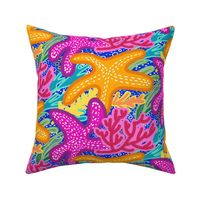 Colorful Ocean Magic - Starfish and Coral