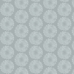 Abstract Dandelions, Blue-Grey,  Easy Neutral