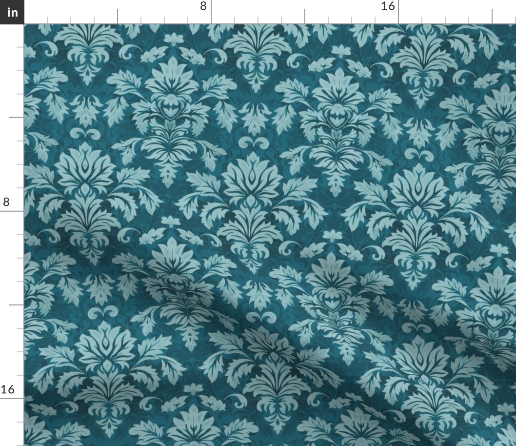 teal damask