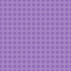 Purple Simplicity Blossoms on Lilac Small Scale Blender Pattern