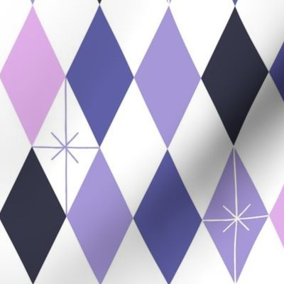 Purple Atomic Starburst Harlequin