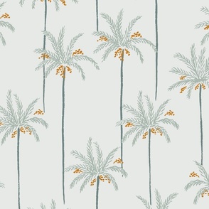 Thin minimal date palms - grey, brown and light grey  //   Big scale