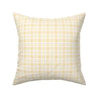 Yellow Grid Plaid in Pastel Yellow and Textured White - Medium - Yellow Plaid, Pastel Plaid, Easter Plaid