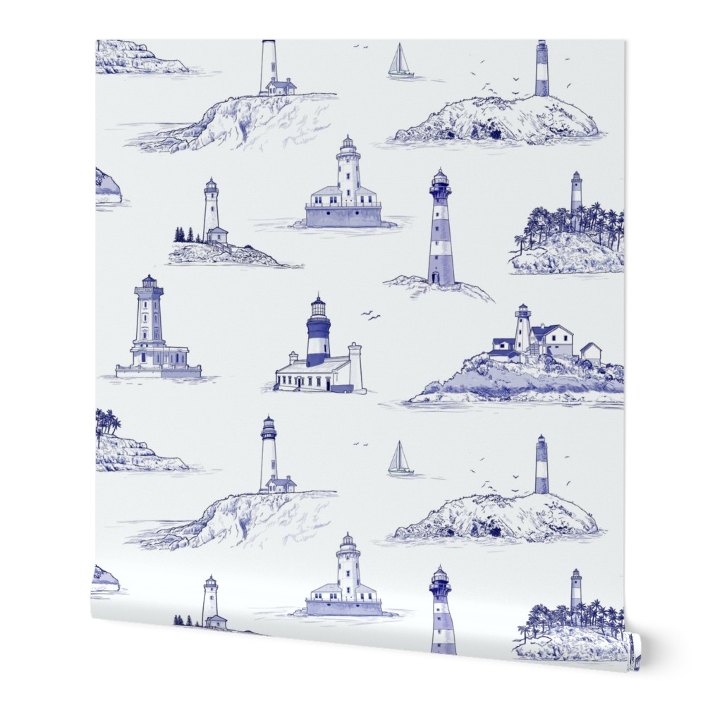 Lighthouse Toile Blue