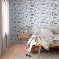 Lighthouse Toile Blue