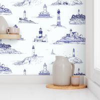 Lighthouse Toile Blue