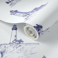 Lighthouse Toile Blue