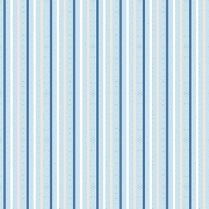 thin vertical blue and yellow stripes on textured light blue | large
