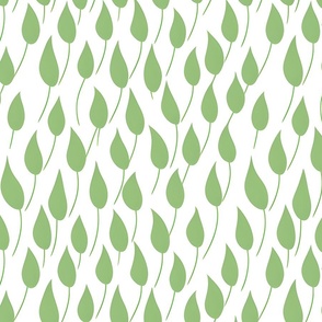 Green leaves on white background (big scale)