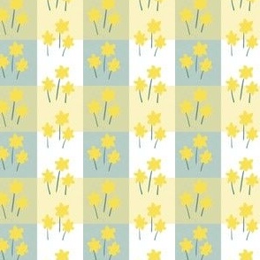 Spring Gingham with Daffodils (Tiny)