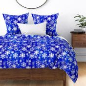 Monochromatic snowy Christmas blue big