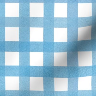 Gingham Classic Blue Checker on White - Medium