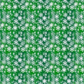 Monochromatic snowy Christmas green small