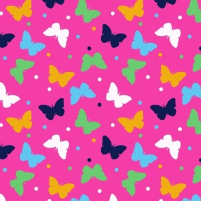Butterfly Collage - Pink