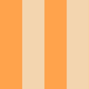 Beige-white-bold-regular-vertical-lines-on-vintage-bold-bright-retro-orange---XL-jumbo