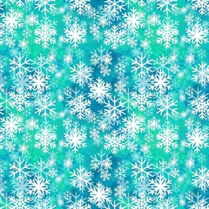 Monochromatic snowy Christmas ice blue mid