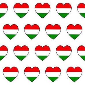 Hungarian flag hearts
