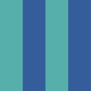 Sky-blue-bold-regular-vertical-lines-on-vintage-ocean-blue---XL-jumbo