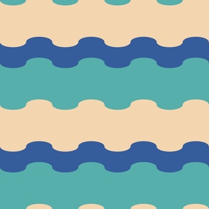 Abstract-geometric-waves-sand-beige-ocean-blue-green-XL-jumbo