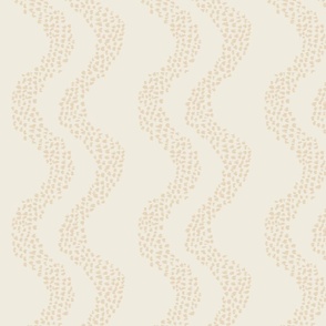 (M) Abstract dot wavy stripes in warm minimalism nude neutral beige