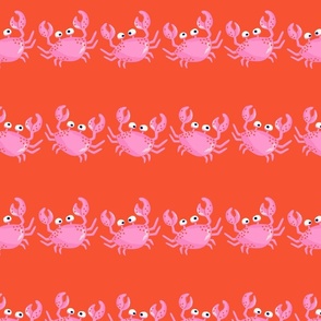 Dancing Crustaceans - Pink and Red LG