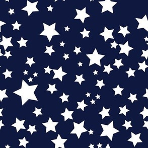 Gazillion Stars-Midnight Flyer Navy-White-The RWB Palette