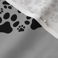 black and white dog foot print design