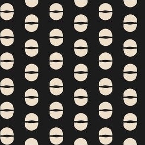 Abstract spot dot design: off white soft black